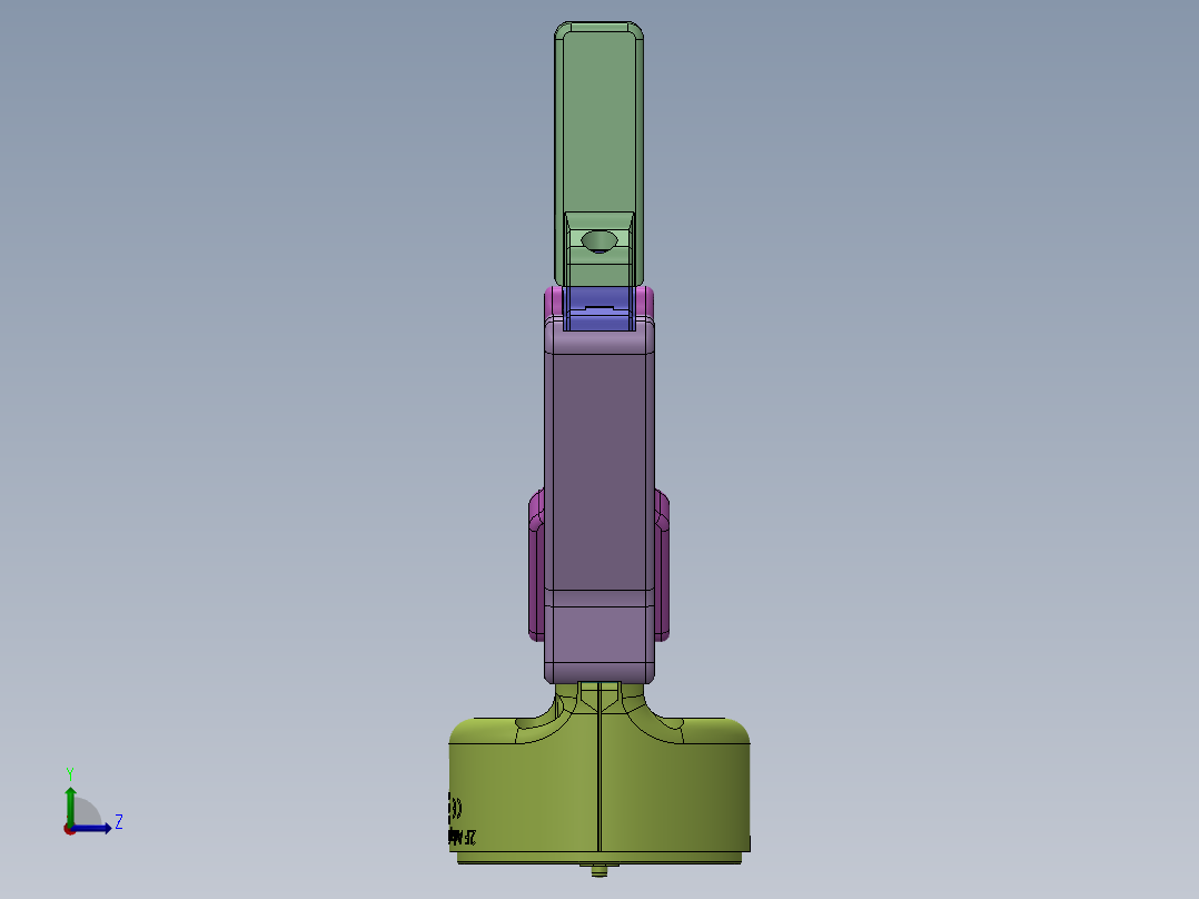 二指夹持器（需要特征识别）左视图