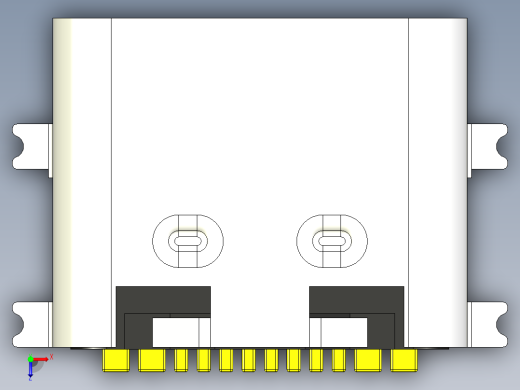 USB C型贴片12针贴片11俯视缩略图