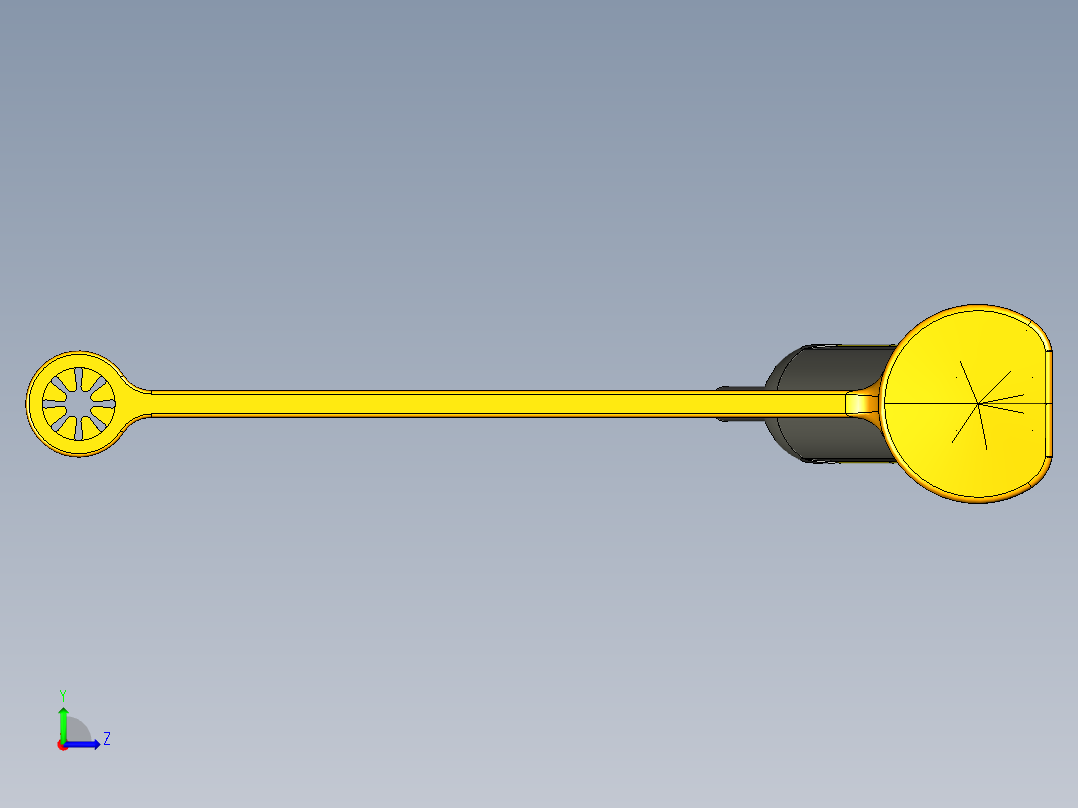 欧标桩端充电枪左视图