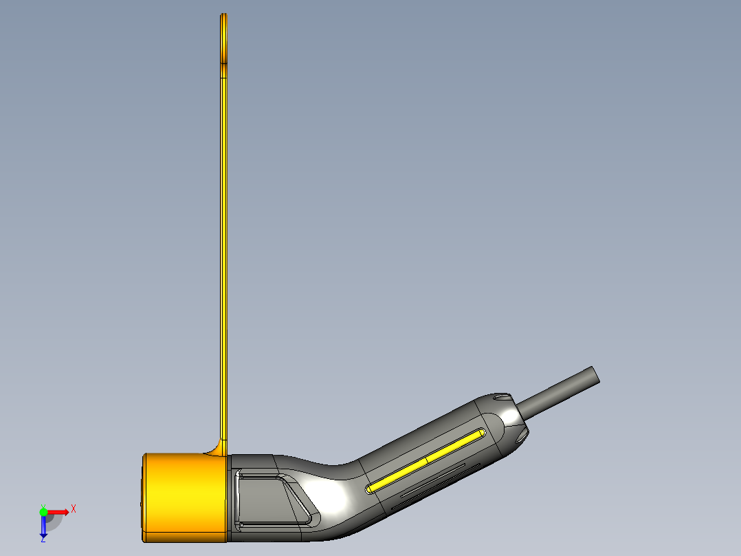 欧标桩端充电枪俯视图
