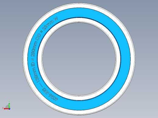 完整的公制6000-2RS，双密封轴承库SolidWorks和Step模型后视缩略图