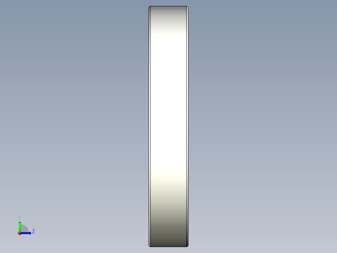 完整的公制6000-2RS，双密封轴承库SolidWorks和Step模型左视图