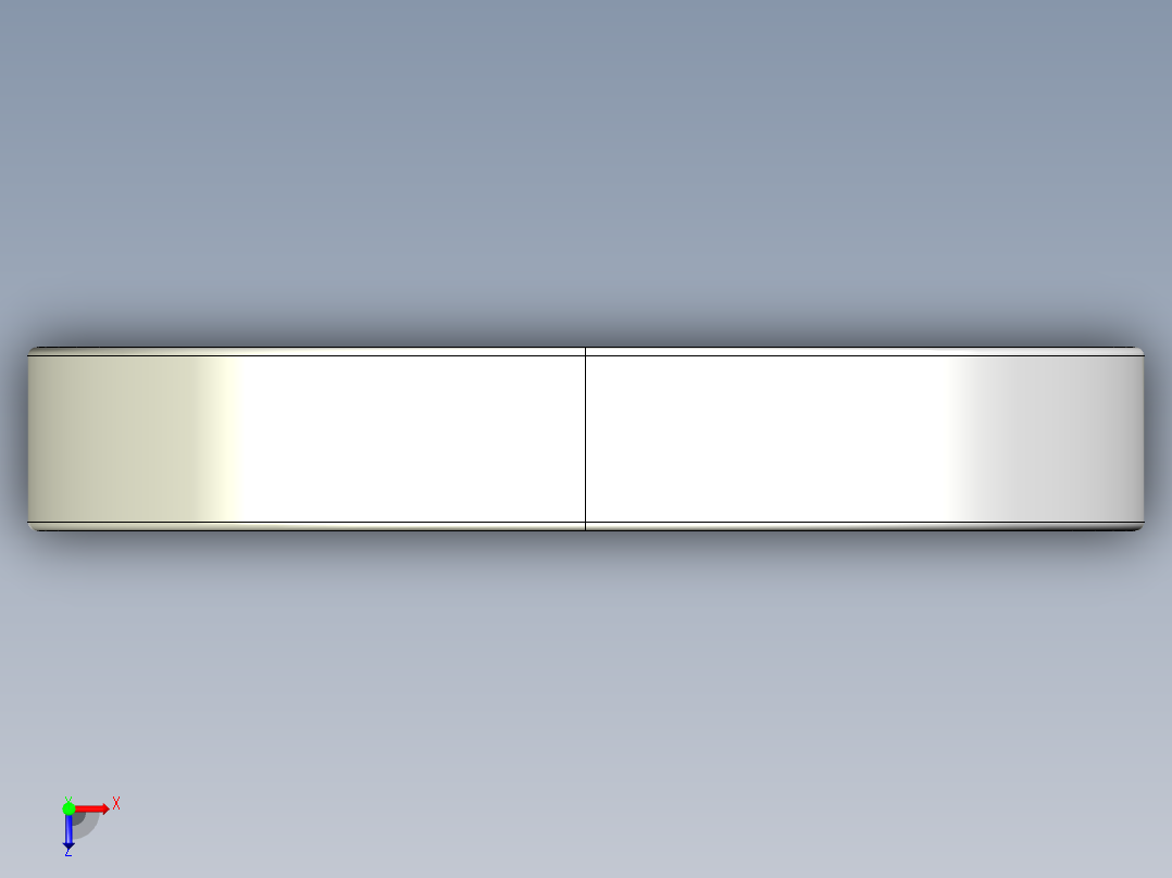 完整的公制6000-2RS，双密封轴承库SolidWorks和Step模型俯视图