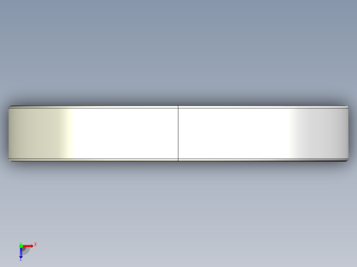 完整的公制6000-2RS，双密封轴承库SolidWorks和Step模型俯视缩略图
