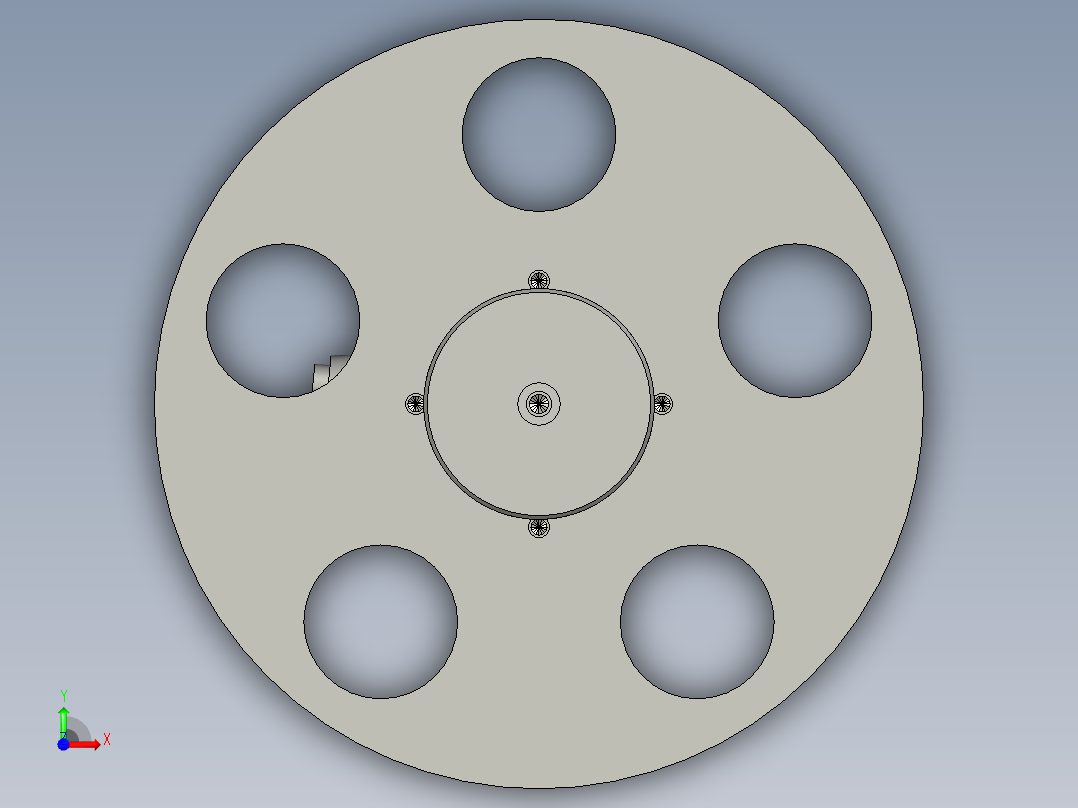 放料盘总成前视图