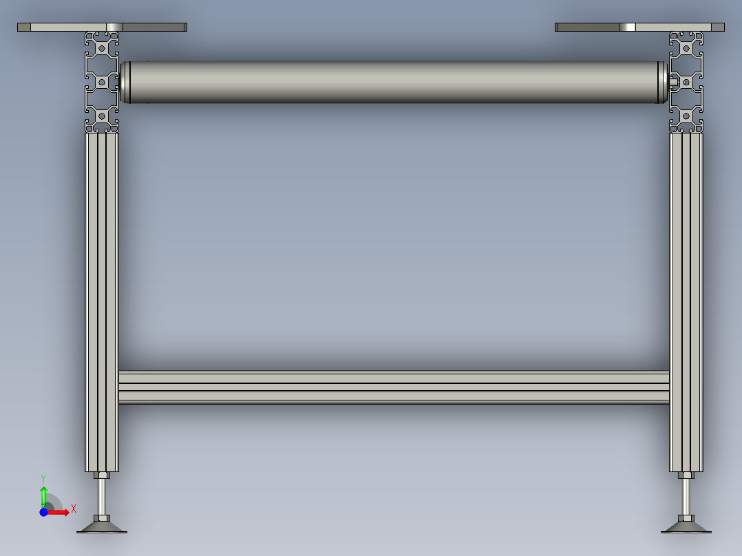 机头段机头段滚筒线前视图