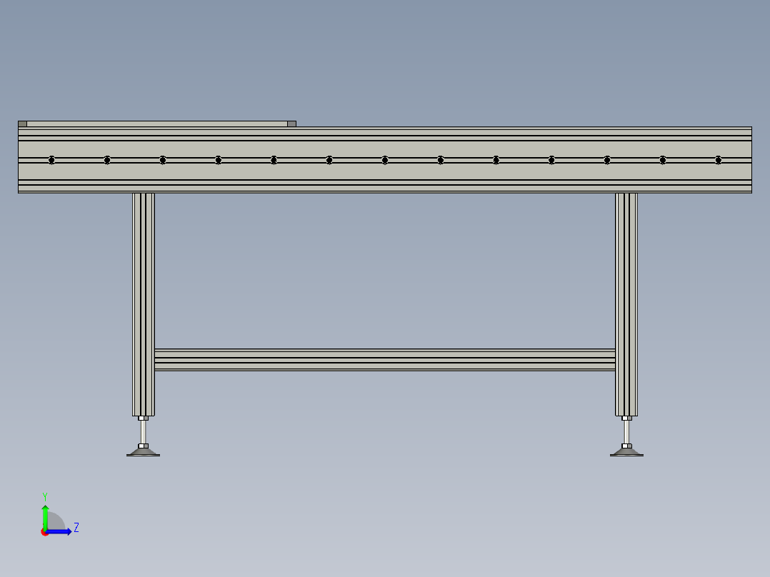 机头段机头段滚筒线左视图