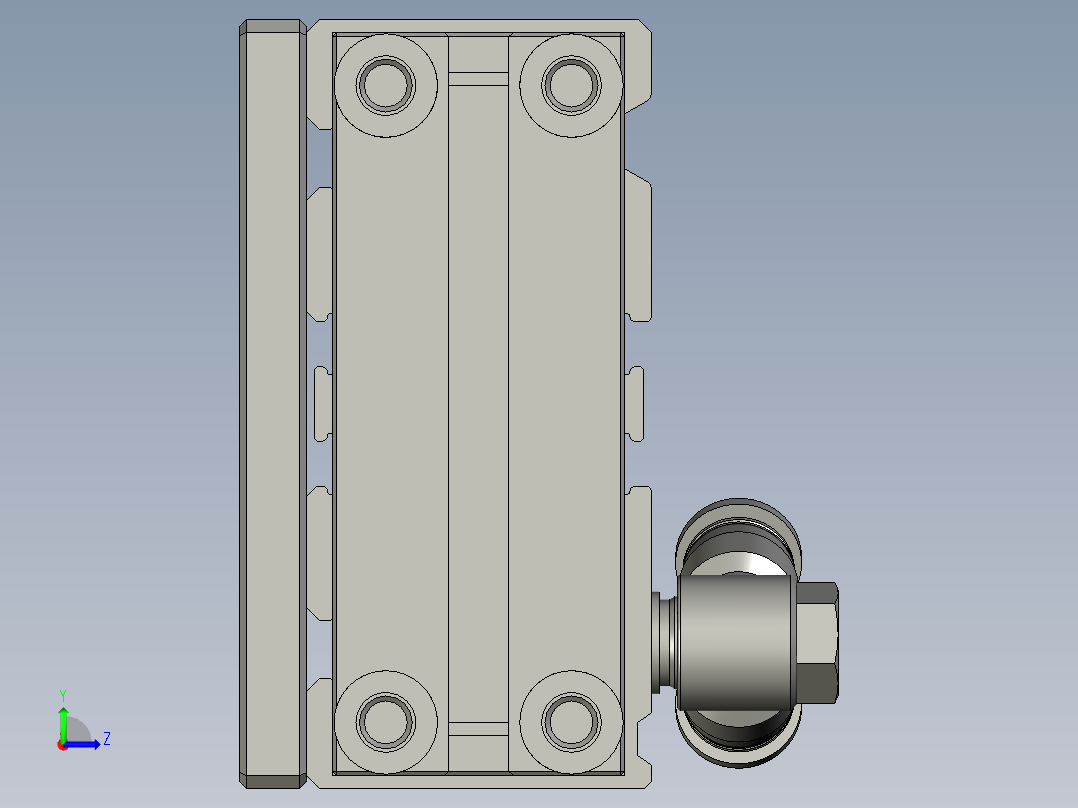 毛帽防转动机构左视图