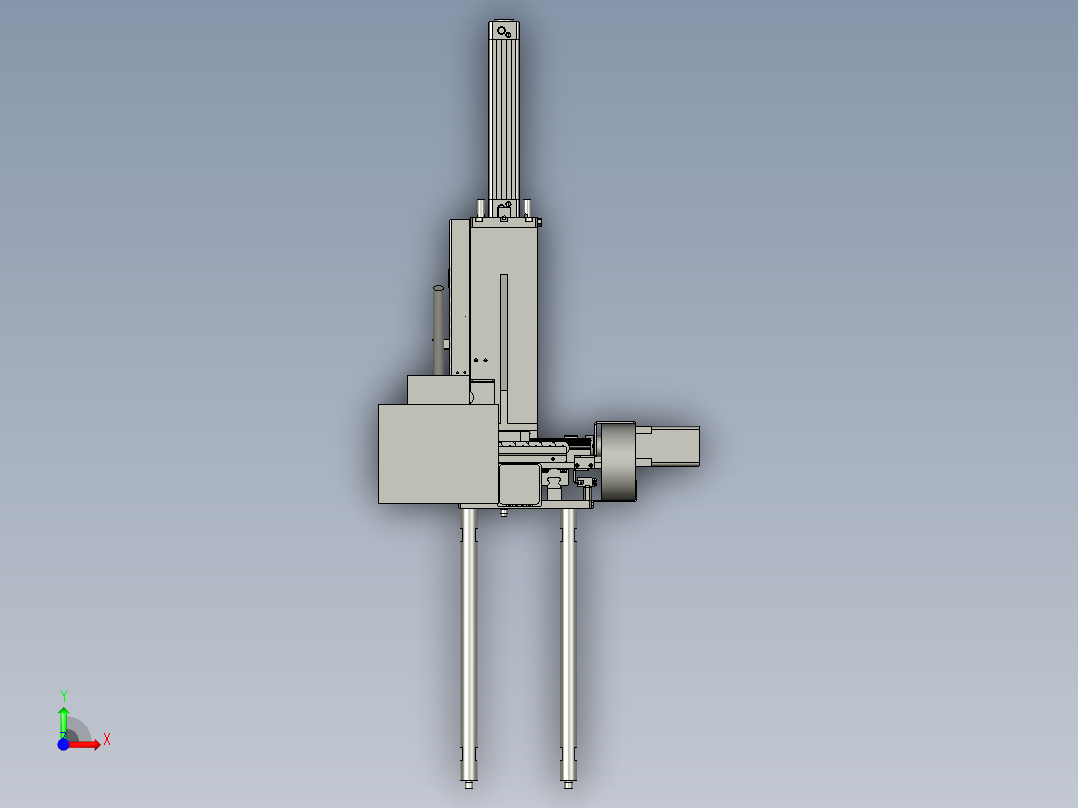螺钉的枪机构前视图