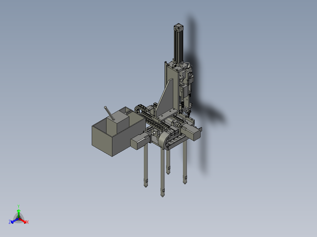 螺钉的枪机构正等轴测图