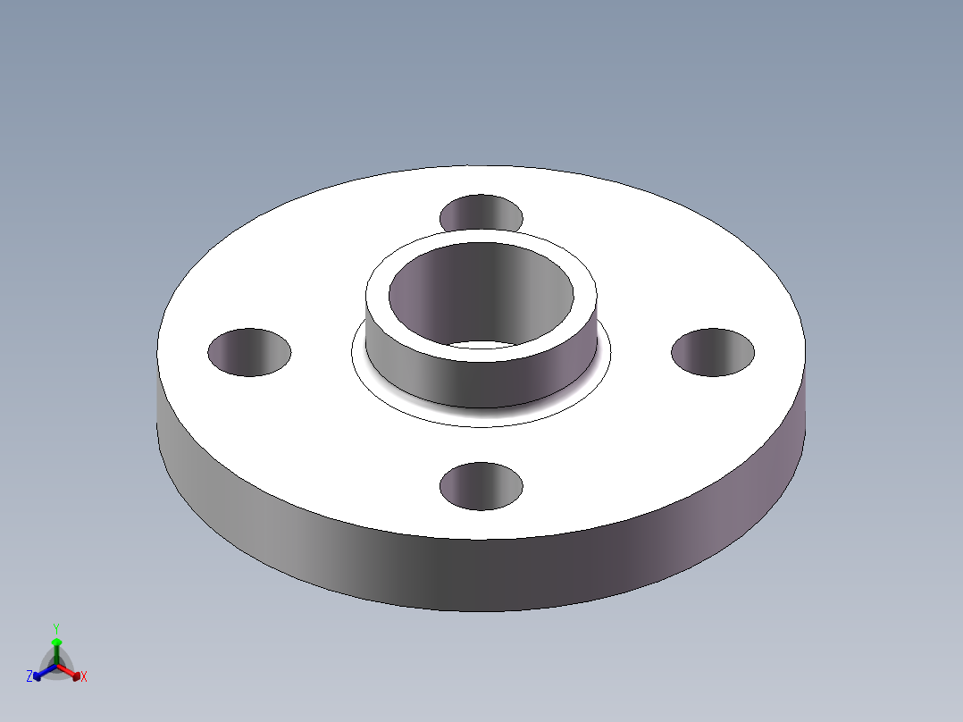 FLANGE_DN32_PN10_U-PVC正等轴测图