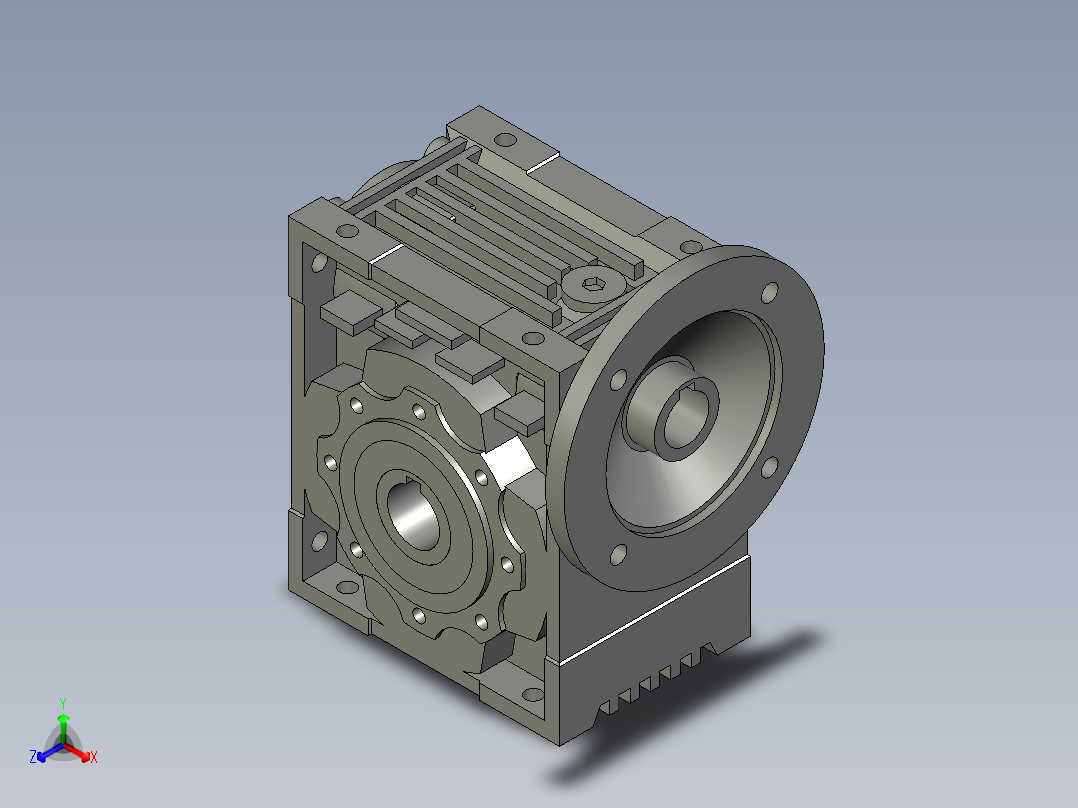 NMRV63蜗轮蜗杆减速机-A0主视图