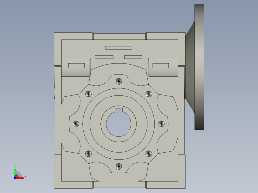 NMRV63蜗轮蜗杆减速机-A0前视缩略图