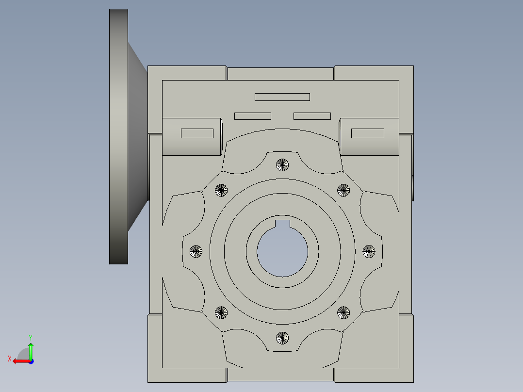 NMRV63蜗轮蜗杆减速机-A0后视图