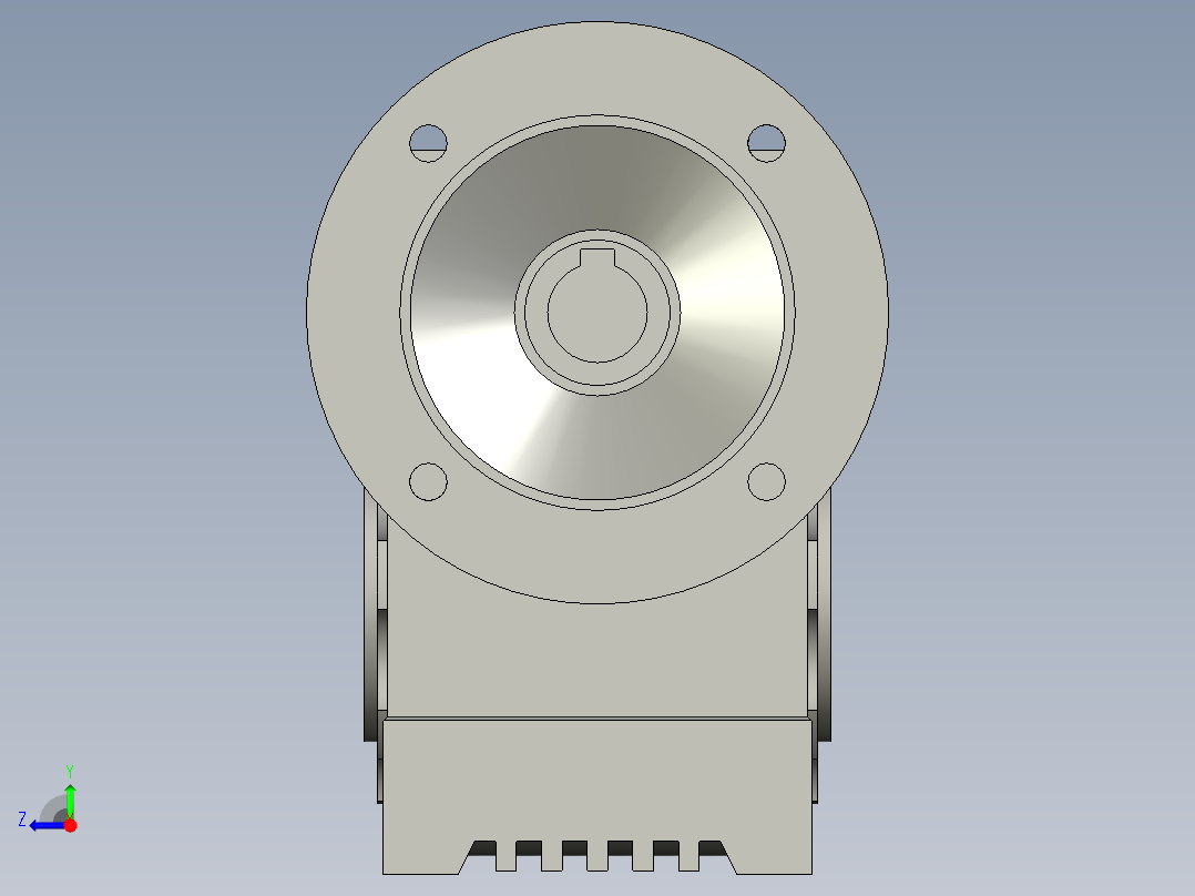 NMRV63蜗轮蜗杆减速机-A0右视图