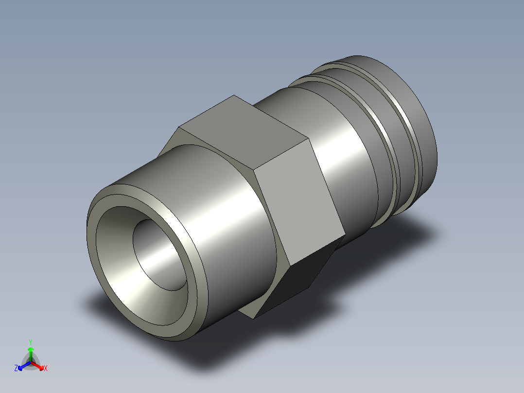 304宝塔1寸外牙-32mmZ001正等轴测图