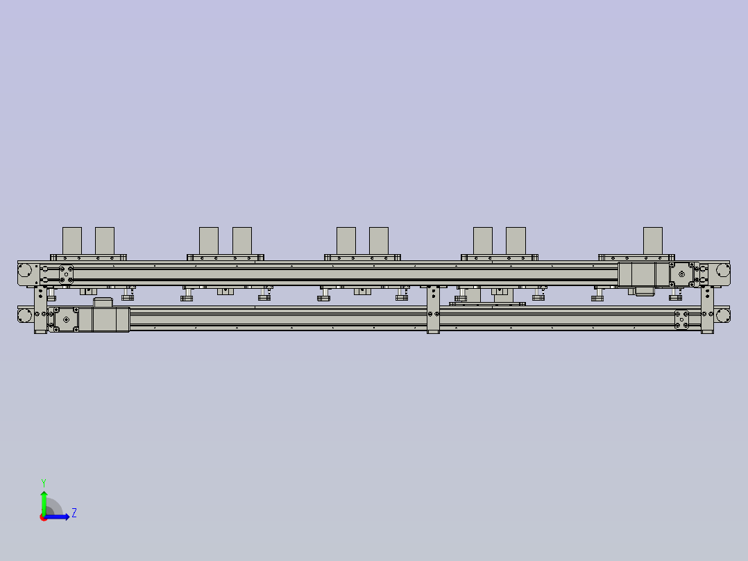 二段回流线左视图
