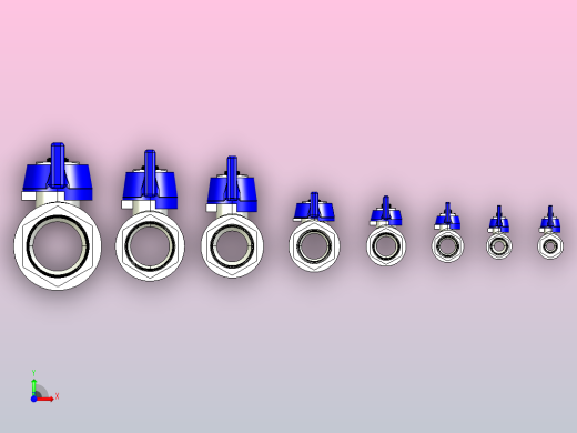 带 T 型手柄内螺纹 × 内螺纹的开_关球阀 (SET)前视缩略图