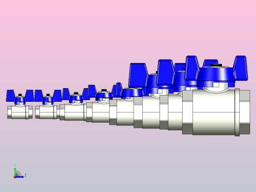 带 T 型手柄内螺纹 × 内螺纹的开_关球阀 (SET)左视缩略图