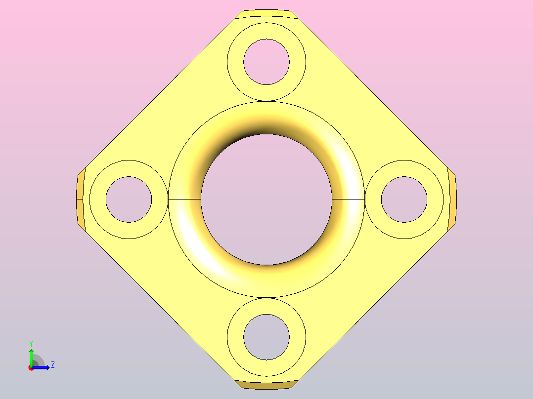 WYPS方法兰型无油衬套[WYPSZ-d10-L20]左视图