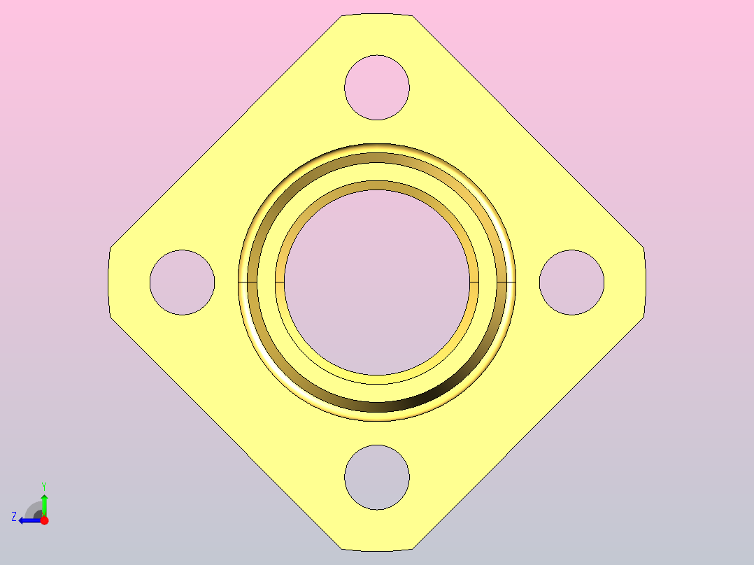 WYPS方法兰型无油衬套[WYPSZ-d10-L20]右视图