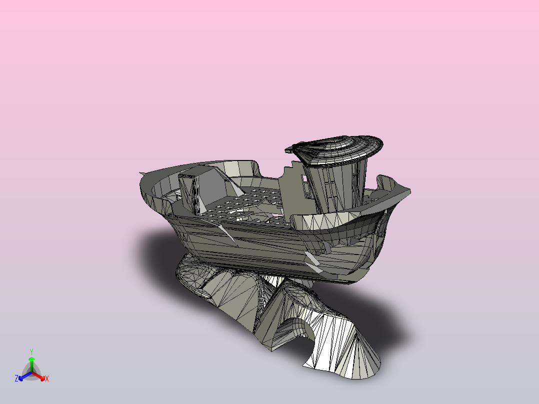 海洋生物鱼类shipwreck主视图