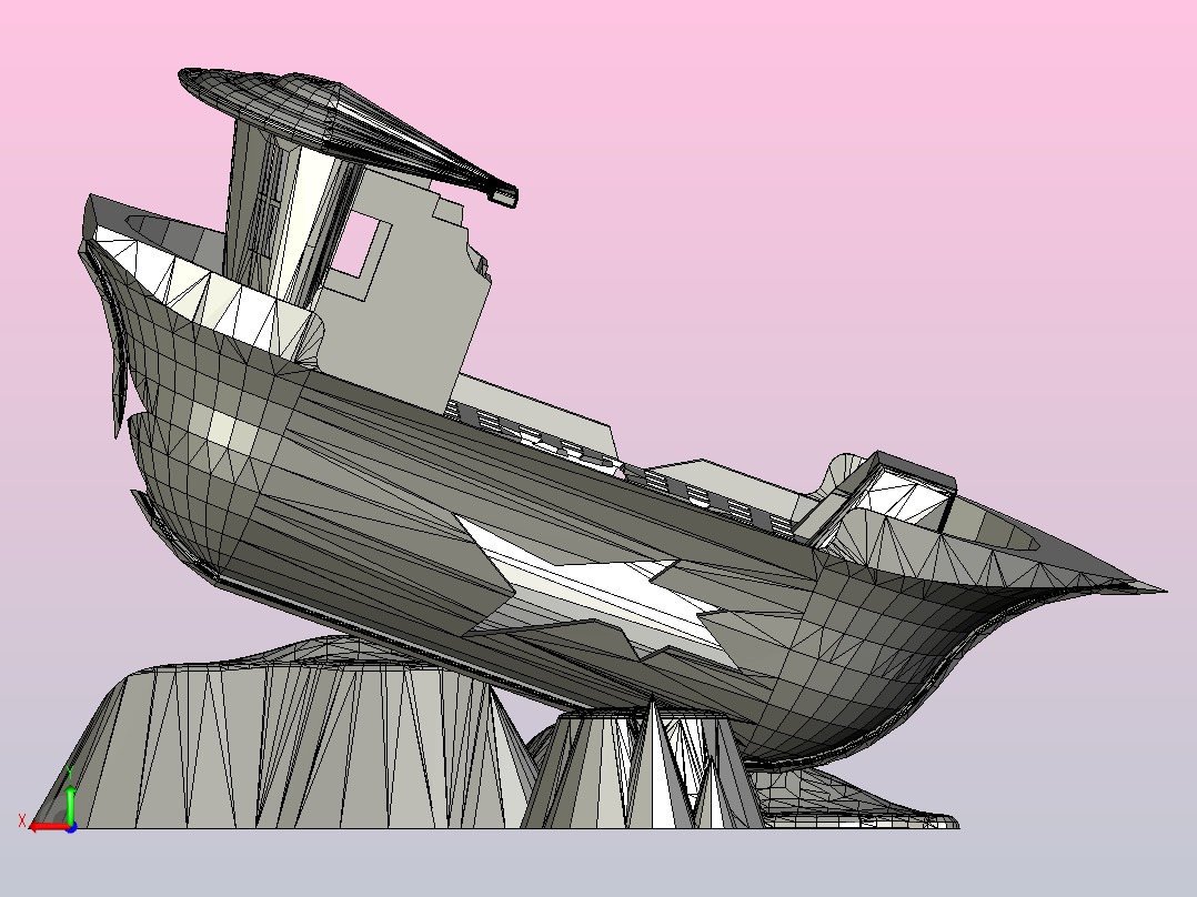 海洋生物鱼类shipwreck后视图