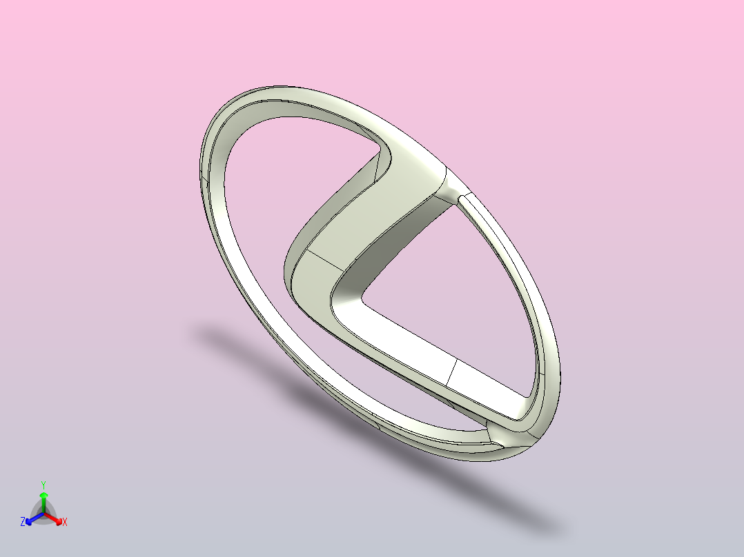 雷克萨斯标志正等轴测图