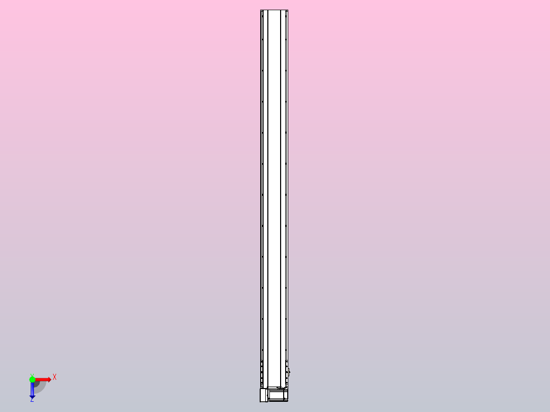 皮带直线轴半封闭可选导轨TPA-HNB-175D-140-L2150-LU-C-P75-N3俯视图