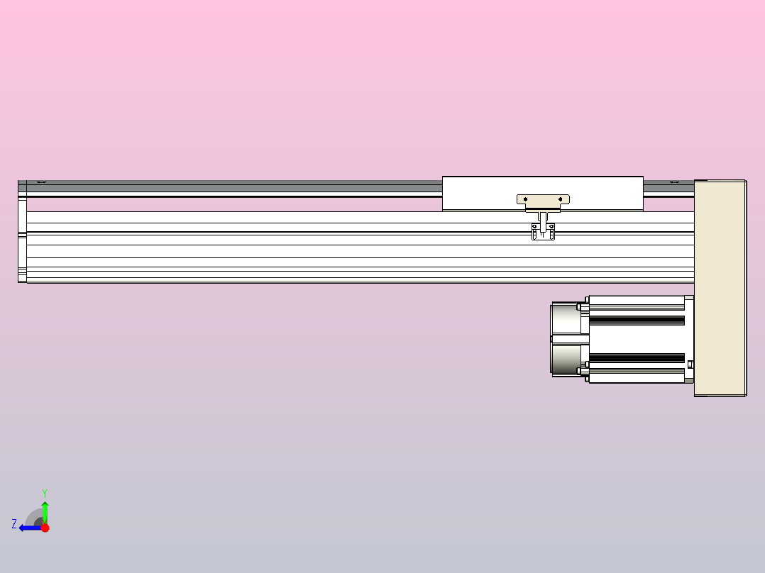 日规模组半封闭丝杆TPA-HNR-220D-3210C-L400-MP-C-P1K-N3右视图