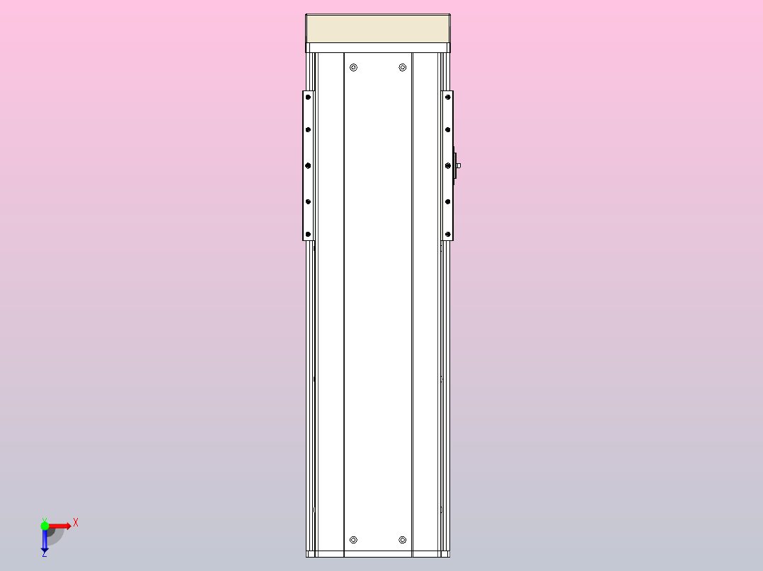 日规模组半封闭丝杆TPA-HNR-220D-3210C-L400-MP-C-P1K-N3俯视图