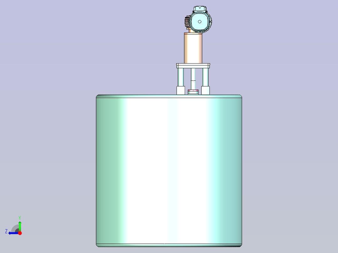搅拌桶牛奶混合器右视图