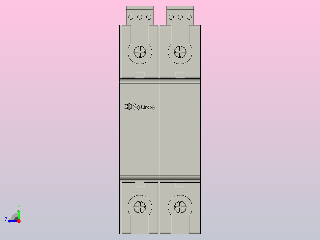 正泰电涌保护器NU6-II_F-5-320-2P右视图