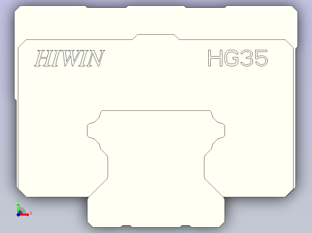 上银导轨 HGH35HA前视图