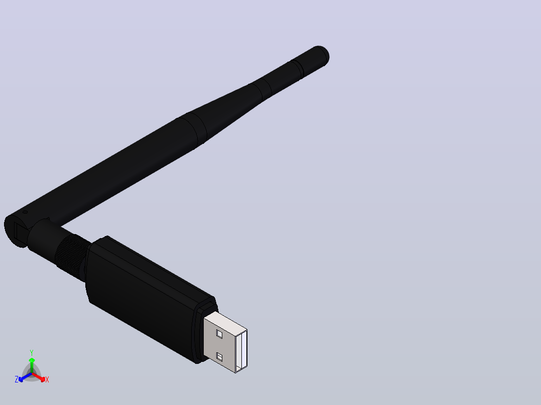 USB无线网卡WIFI模型主视图
