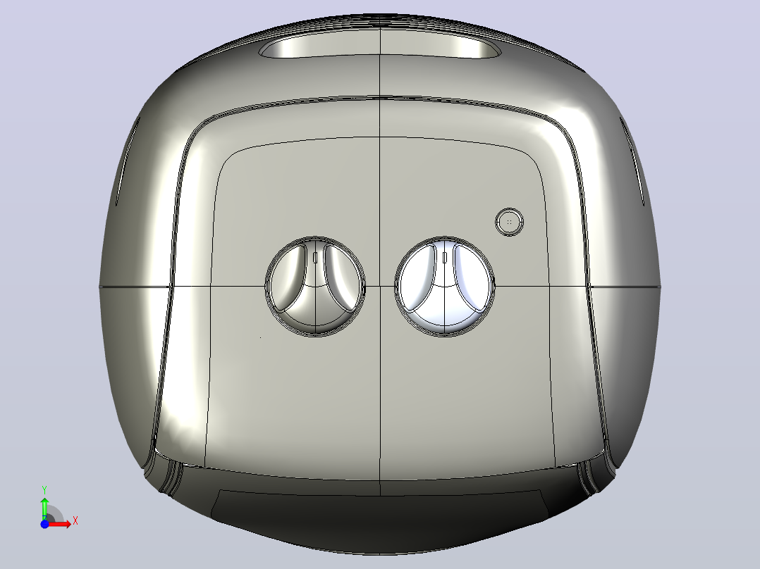 便携式空调简易模型3D图纸 STEP格式前视图