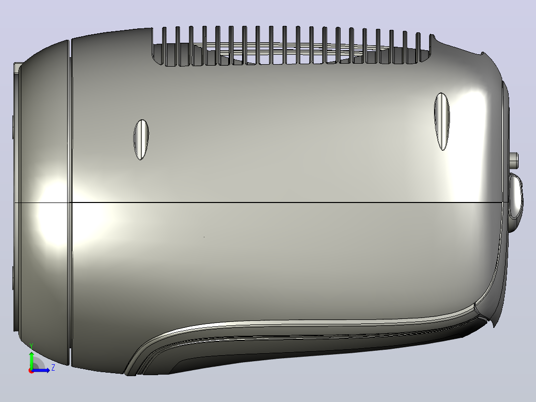 便携式空调简易模型3D图纸 STEP格式左视图