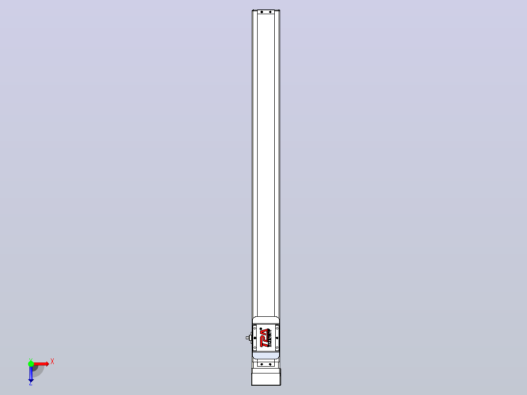 滚珠丝杠直线轴带导轨全封闭TPA-HCR-65S-1610C-L700-MP-Y-P20-N3俯视图