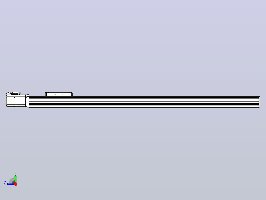 滚珠丝杠直线轴带导轨全封闭TPA-HCR-105D-1610C-L850-M-Y-P40-N3右视图