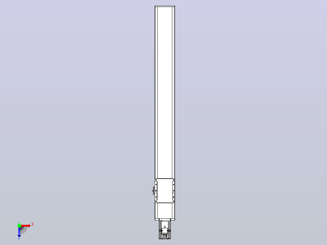 滚珠丝杠直线轴带导轨全封闭TPA-HCR-105D-1610C-L850-M-Y-P40-N3俯视图