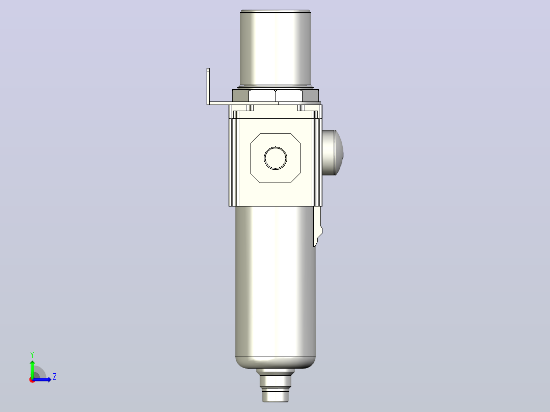 GAFR400调压过滤器左视图