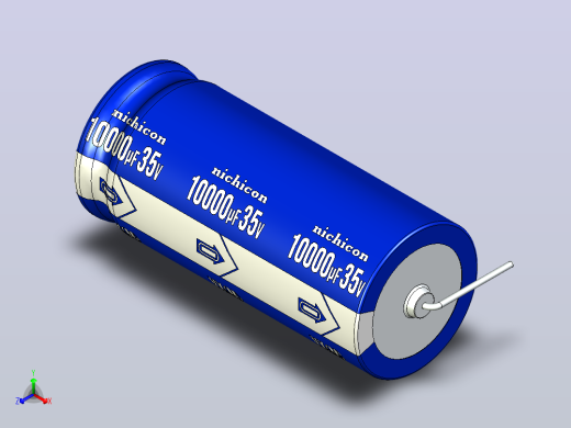 铝制轴向电解电容器。VX系列10000ufx35v。26x60mm。10000uf35v。电解镍镉电池