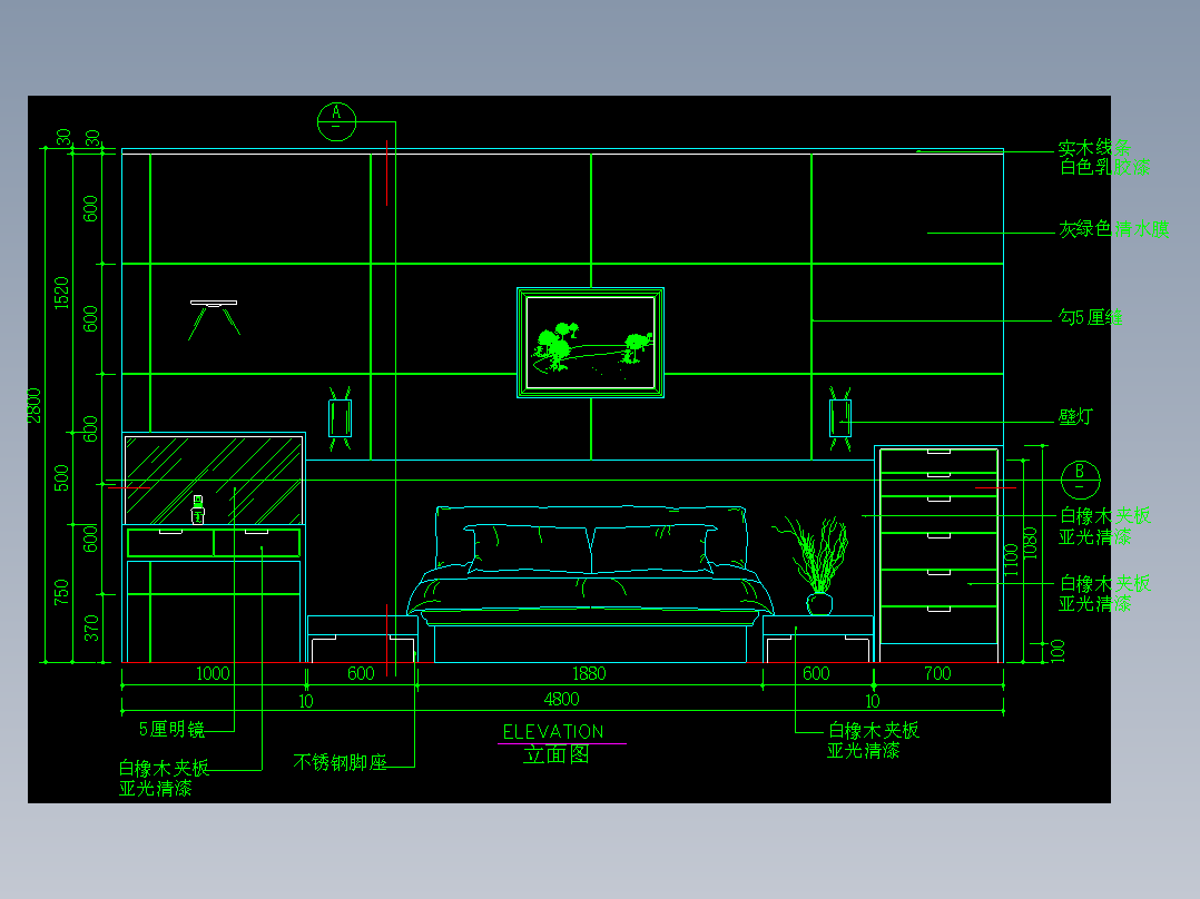 家装类CAD土块(二)-FH01078D