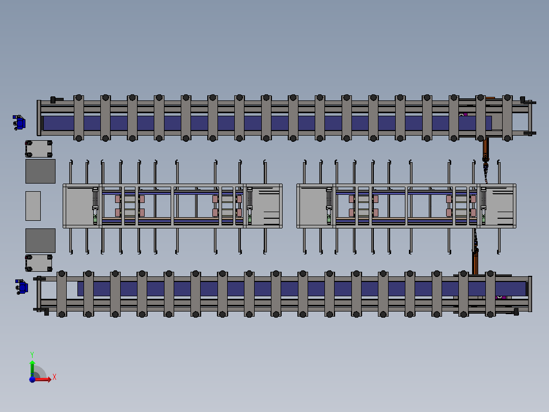 货车底板支架焊接线sw16可编辑前视图