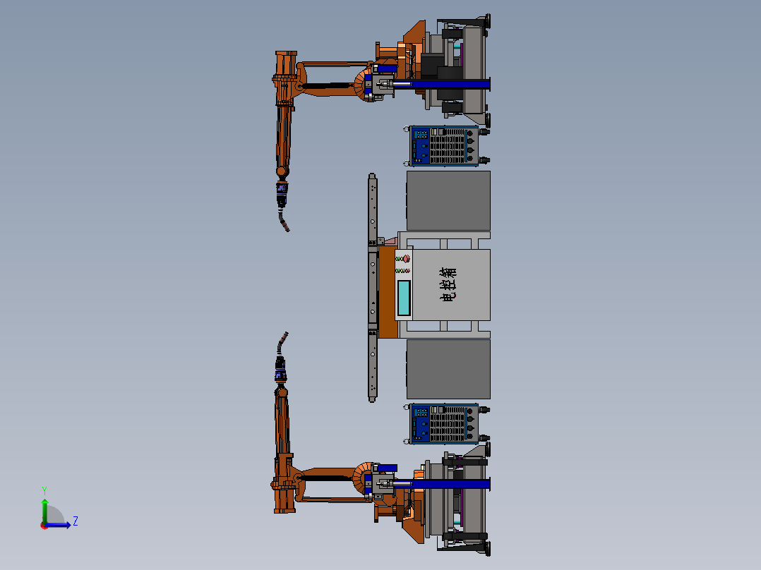 货车底板支架焊接线sw16可编辑左视图
