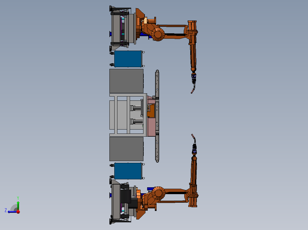 货车底板支架焊接线sw16可编辑右视图