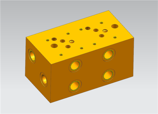 SolidWork液压集成块 SolidWork油缸阀块缩略图