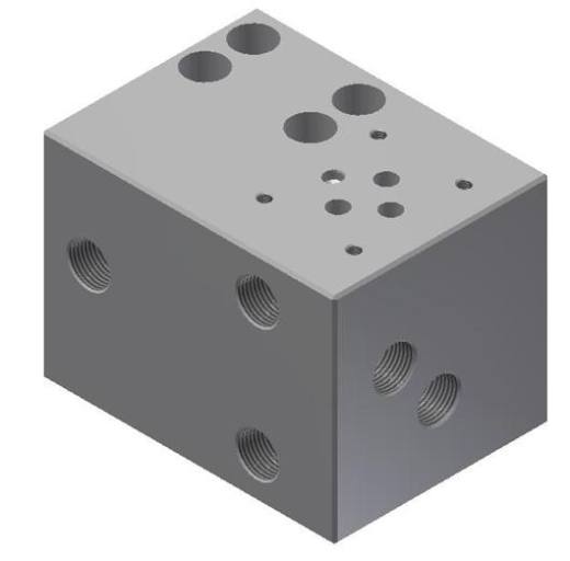 SolidWork液压集成块 SolidWork油缸阀块缩略图