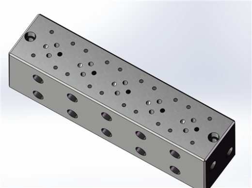 SolidWork液压集成块 SolidWork油缸阀块缩略图