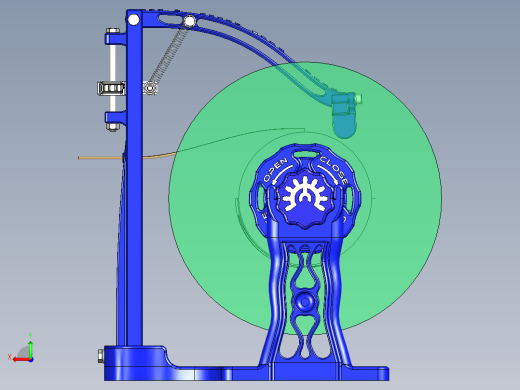 3D打印机丝线轴保持架3D数模图纸 STP格式后视缩略图